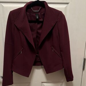 White House Black Market Elegant Burgundy Women's Jacket Size 2